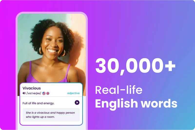 30,000+ Real-life English words