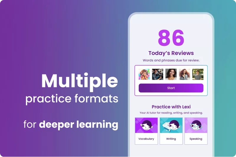Multiple practice formats