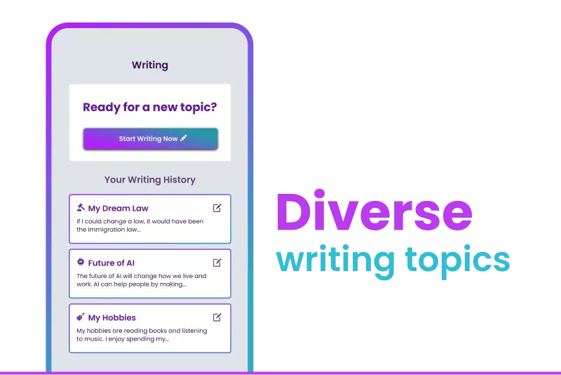 Topic-based writing practice