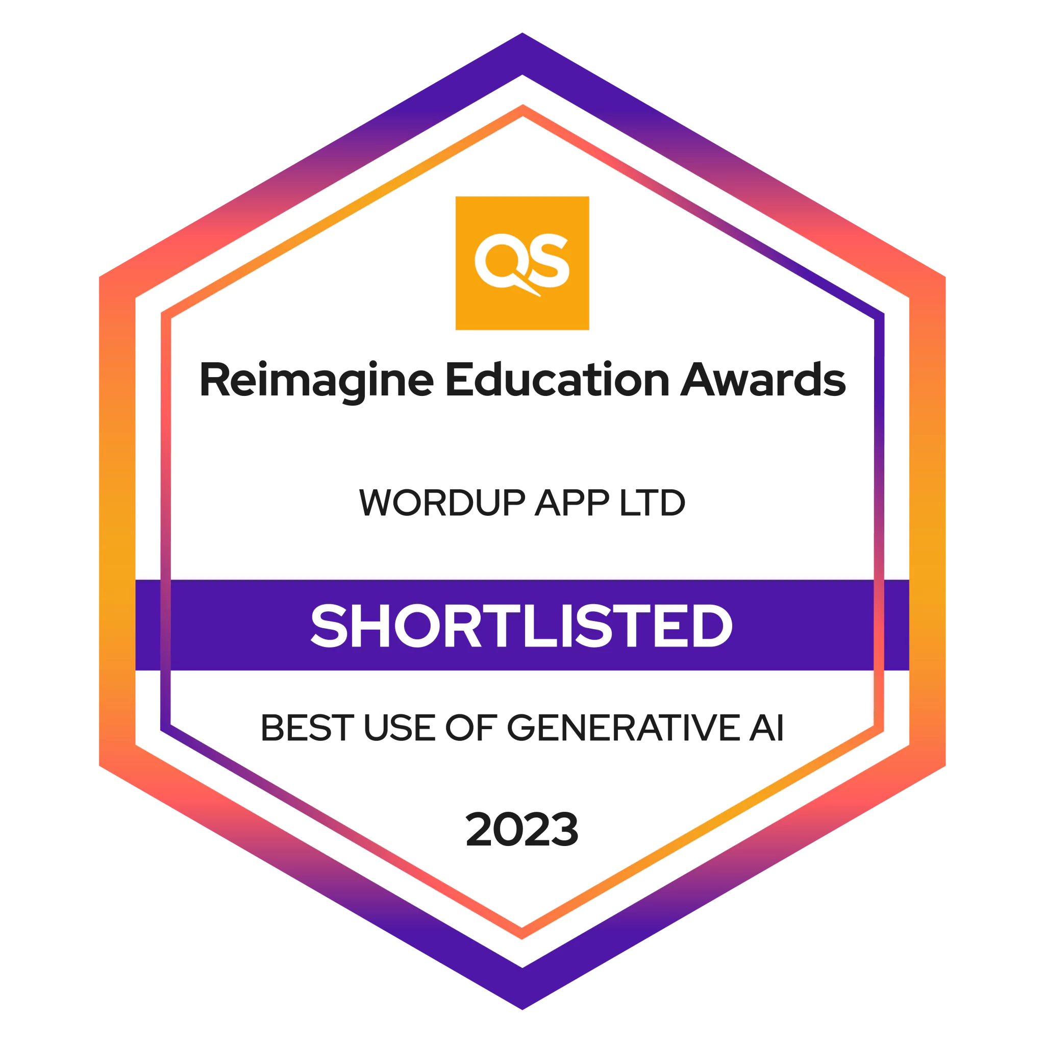 2023 Reimagine Education Awards: shortlisted for the Best Use of Generative AI Award